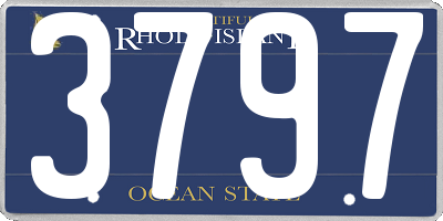 RI license plate 3797