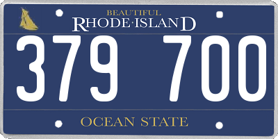 RI license plate 379700