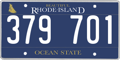 RI license plate 379701