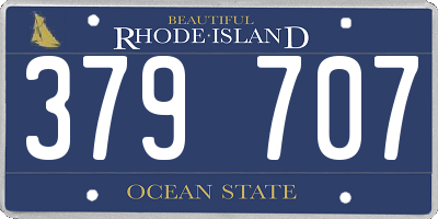 RI license plate 379707