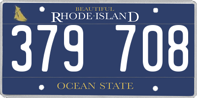 RI license plate 379708