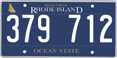 RI license plate 379712