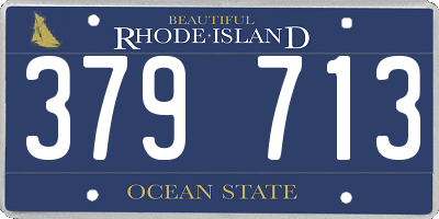RI license plate 379713