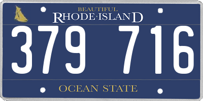 RI license plate 379716