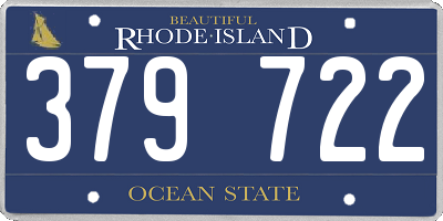 RI license plate 379722