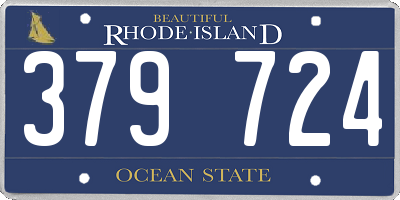 RI license plate 379724