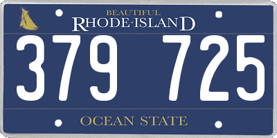 RI license plate 379725