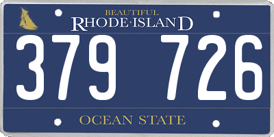 RI license plate 379726