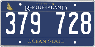 RI license plate 379728