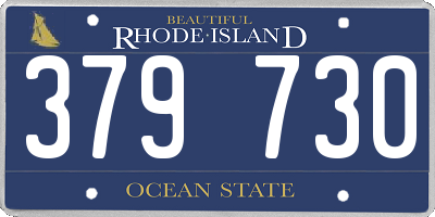 RI license plate 379730