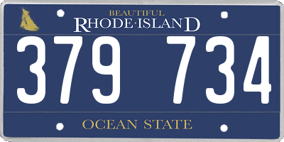 RI license plate 379734