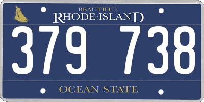 RI license plate 379738