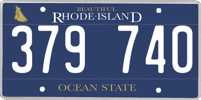 RI license plate 379740