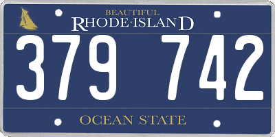 RI license plate 379742