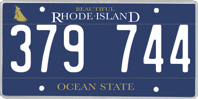 RI license plate 379744