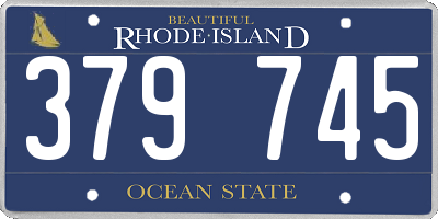 RI license plate 379745