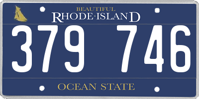 RI license plate 379746