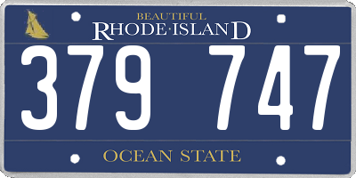 RI license plate 379747
