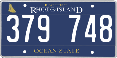 RI license plate 379748