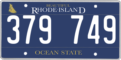 RI license plate 379749