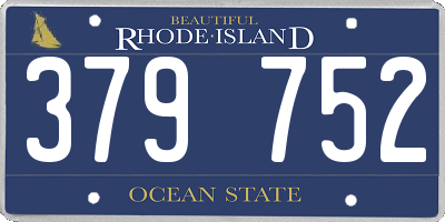 RI license plate 379752