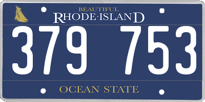 RI license plate 379753