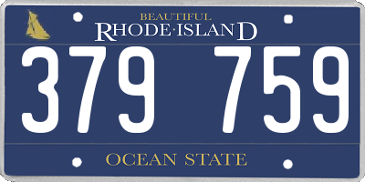 RI license plate 379759