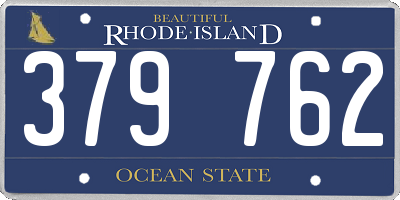 RI license plate 379762