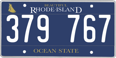 RI license plate 379767