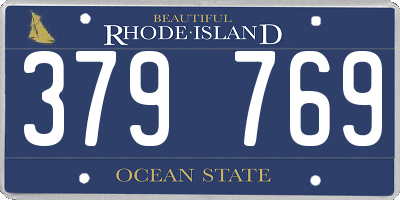 RI license plate 379769