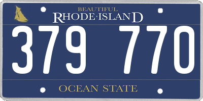 RI license plate 379770