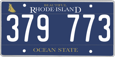RI license plate 379773