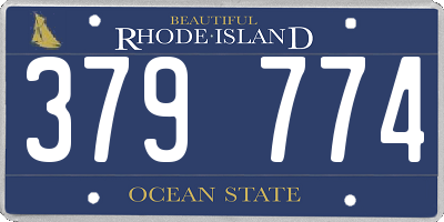 RI license plate 379774