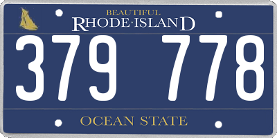 RI license plate 379778