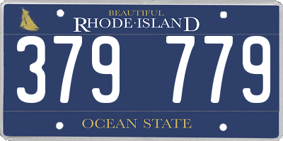 RI license plate 379779