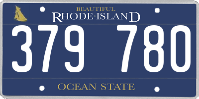 RI license plate 379780