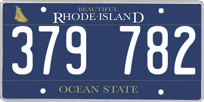RI license plate 379782