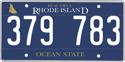RI license plate 379783