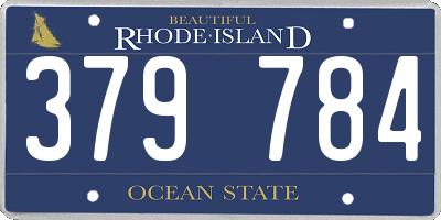 RI license plate 379784