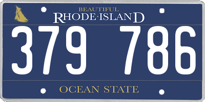 RI license plate 379786