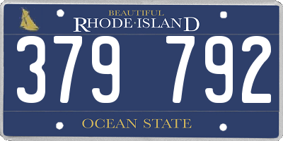 RI license plate 379792