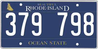 RI license plate 379798