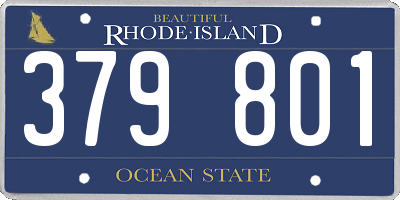 RI license plate 379801