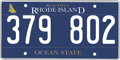 RI license plate 379802