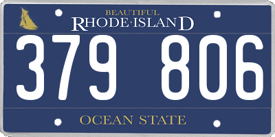 RI license plate 379806