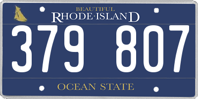 RI license plate 379807
