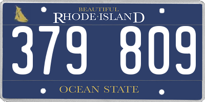 RI license plate 379809