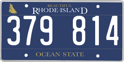 RI license plate 379814