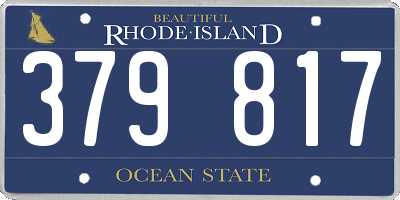 RI license plate 379817