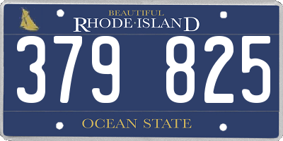 RI license plate 379825